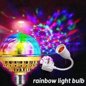 1x LED Disco Ball Light Party RGB Stage Bulb DJ Rotating Strobe Ball Lamps Sale - Picture 1 of 16