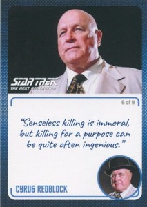 Star Trek TNG Archives & Inscriptions #49 Cyrus Redblock Variation 6 of 9