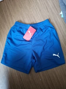 Puma Shorts 140 Neu Jungen Blau Sport Hose Kleidung Fußball - Bild 1 von 5