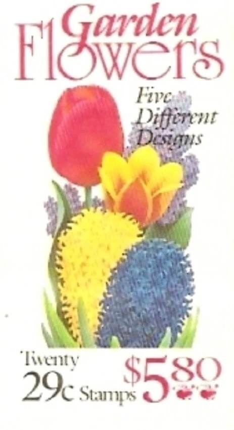USA BOOKLET SC# BK208 GARDEN FLOWERS- SPRING 29c. - BKLT OF 20  MNH - PL# 1 - Image 1 of 1