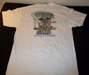 Vtg UNWORN W/TAG 2002 BIG DOGS STAR WARS YODA FUNNY PARODY T-SHIRT Large Stained - Picture 1 of 16