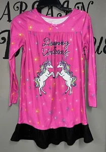 Girls So Fleece Unicorn Nightgown Pink Size 12 - Picture 1 of 2