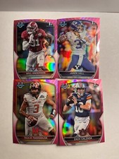 2022 BOWMAN U CHROME Football PINK, INSERTS, BASE Cards *Pick Your Player
