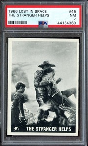 1966 TOPPS LOST IN SPACE #45 THE STRANGER HELPS PSA 7 *DS12815