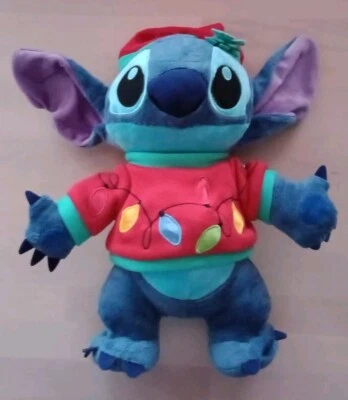 Disney Store - Christmas - Stitch In Light Up Jumper - Plush Toy - Image 1 of 4