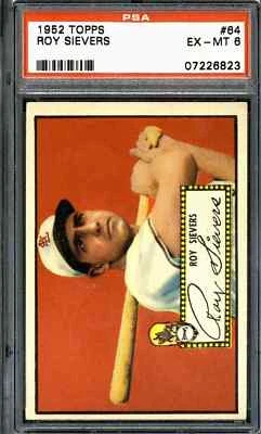 1952 Topps #64 Roy Sievers - PSA 6 - Image 1 of 2