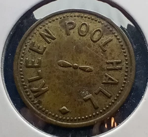 Kleen Pool Hall - Palmer, Iowa - 5 Cent Trade Token / Coin - - Picture 1 of 2