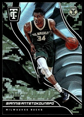 2017-18 Panini Totally Certified CAMO PRIZM/25 / Giannis Antetokounmpo / 19/25 - Image 1 of 2