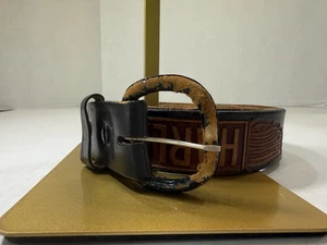 Harley Davidson Echtleder braun geprägt mit Totenköpfen, Wing, Logo Gürtel Gr. 42 - Bild 1 von 17