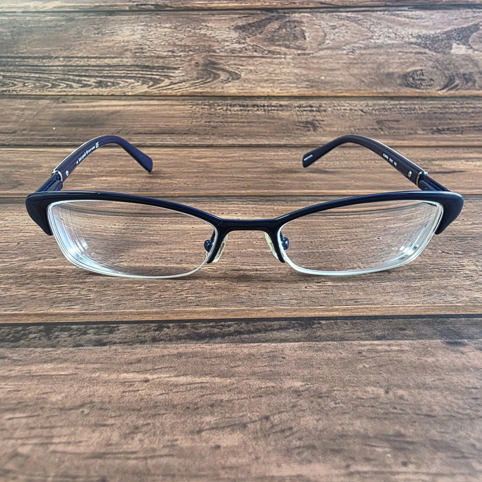 Kate Spade Almira Eyeglasses Womens Blue Half Rim Striped Temples Cat Eye 0X51 - Image 1 of 4