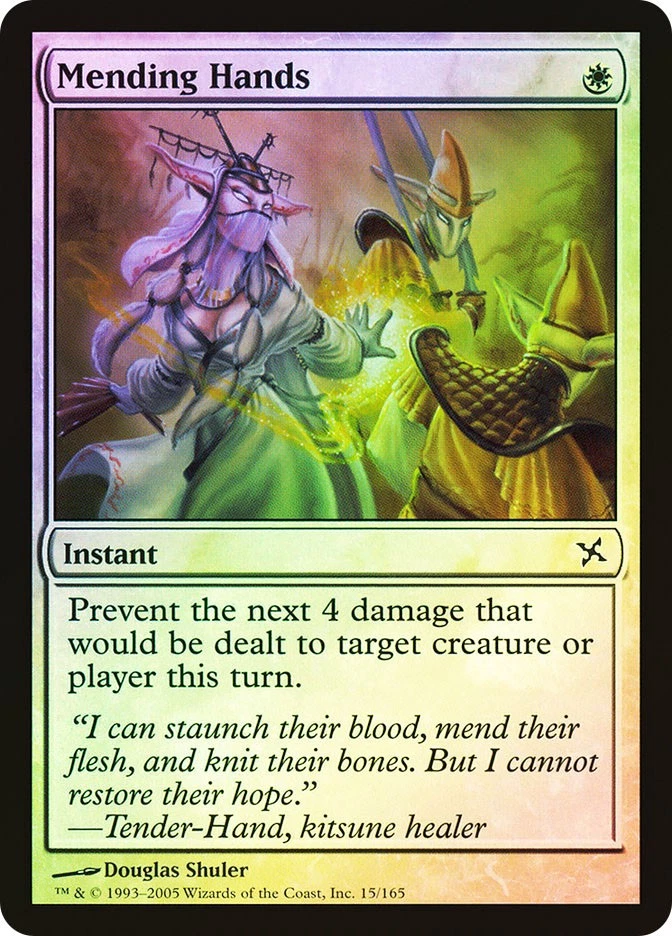 MTG FOIL Mending Hands  - Betrayers of Kamigawa #015 - Image 1 of 1