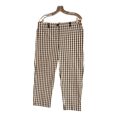 Capris Jones New York para mujer blanco y negro a cuadros de guinga mezcla de algodón talla 12 Foto 1 de 4