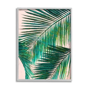 Layered Tropical Plant Pink Expressive Fronds, Design by Patricia Pinto Gray ... - Picture 1 of 6