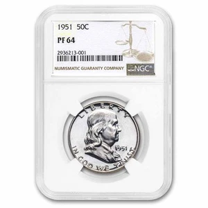 1951 Franklin Half Dollar PF-64 NGC - Picture 1 of 3