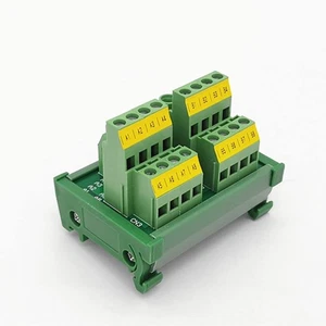 DIN Rail Mount 2x8 Position Power Distribution Module Board. - Picture 1 of 7