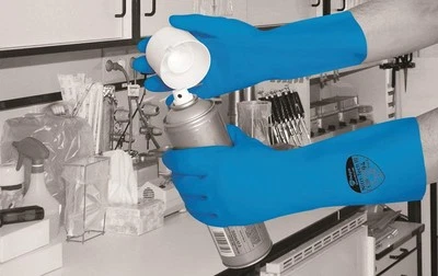 NITRI-TECH® III Polyco Nitri-Tech III Blue Nitrile Gloves Chemical Resistant Food Approved