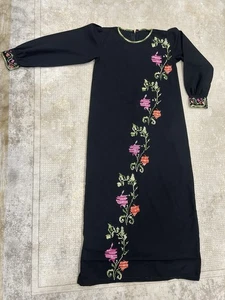 Vintage Palestinian Traditional Thobe- Hand-Embroidered Tatreez Dress - Picture 1 of 12