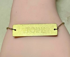 Sterling Silver 925 Vermeil HOPE Bracelet  - Picture 1 of 8