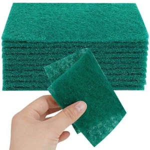 10Pcs 6" x 4" Heavy Duty Scouring Pads Home Kitchen Scour Scrub Dirt Remover USA - Picture 1 of 13