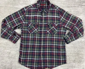Vintage Montage Shirt Mens XL Plaid Flannel Long Sleeve Button Pockets Grunge - Picture 1 of 12