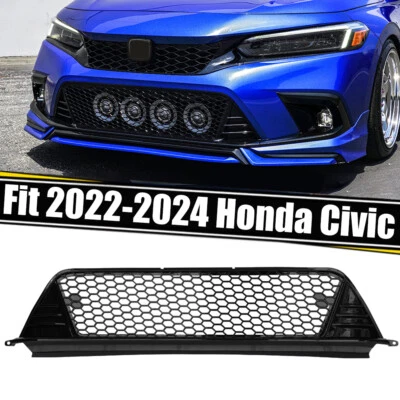 For 2022 2023 2024 Honda Civic Type-R FL5 Style Front Lower Grille Glossy Black - Image 1 of 4