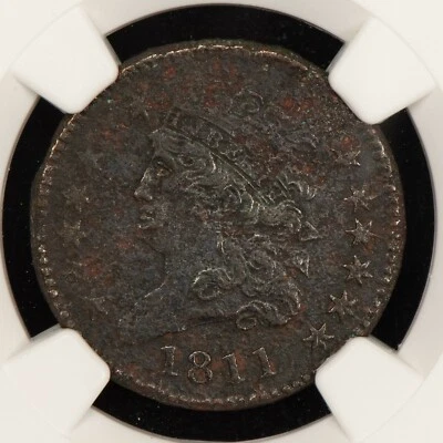 1811 1/2c Classic Head Half Cent - NGC XF Details - SKU-B2234 - Image 1 of 4