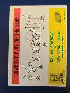 1964 Philadelphia Football Card #56 Dallas Cowboys Play Tom Landry - Picture 1 of 2