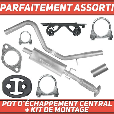 Pot d’échappement central pour Fiat Bravo II 2 1.4i Hayon 06-14 - Photo 1/4