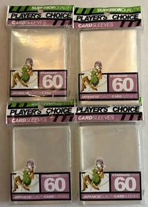 4x  (60ct) Packs PLAYER'S CHOICE CLEAR MIJ  Sleeves STANDARD Size (MtG, POKEMON) - Picture 1 of 2