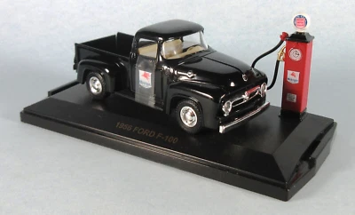 ROAD CHAMPS 1956 Ford F-100 with Gas Pump (Black) 1/43 Scale Diecast Model NEW! - Image 1 of 4