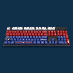 Captain America Cherry Keyboard MX Keycaps PBT128 Keys Sublimation Keycap Gift - Picture 1 of 5