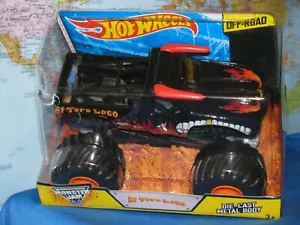 1/24 HOT WHEELS MONSTER JAM TRUCK EL TORO LOCO BLACK OFF-ROAD *BRAND NEW & RARE* - Picture 1 of 12