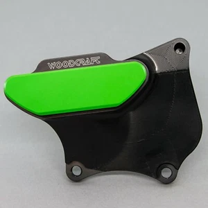 KAWASAKI 2009-2024 ZX6R WOODCRAFT LADO DERECHO FUNDA PROTECTORA - PLACA VERDE - Imagen 1 de 6