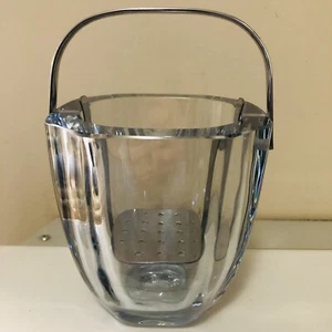 1968 Swedish Vintage Aquamarine Crystal Ice Bucket Gerda Strömberg Hand Signed - Picture 1 of 13