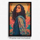 Bollywood Movie Poster - Woman Feeling Worthy, Wonderful Blue Vest (Art Print)