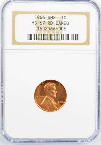 1966 Special Mint Set 1c - NGC MS67 RD CAMEO CAM - NGC Price Guide is $2,500.00! Cover