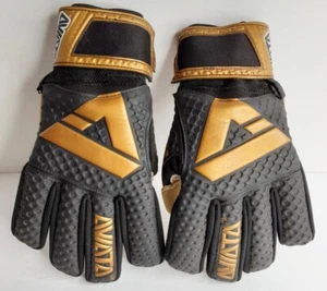 Aviata Viper De Luxe Goalkeeper Gloves Size 7 Black/Gold - Picture 1 of 13