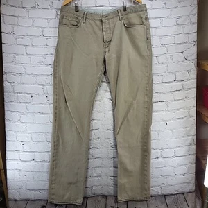 Burberry Brit Pants Mens Sz 38X34 Beige Distressed Flawed - Picture 1 of 21