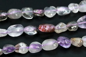 7-9MM Super Seven Pebble Nugget Grade A Genuine Natural Loose Beads - Picture 1 of 6