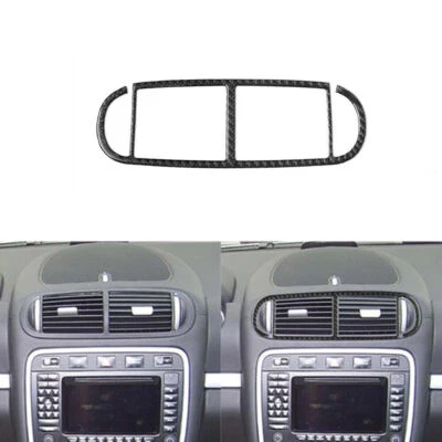 Carbon Fiber Center Air Vent Outlet Cover Trim For Porsche Cayenne 2003-2010 - Imagem 1 de 4