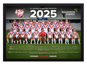 Framed 2025 St George Dragons NRL Rugby League Football Poster - 62cm x 44.5cm - Bild 1 von 4
