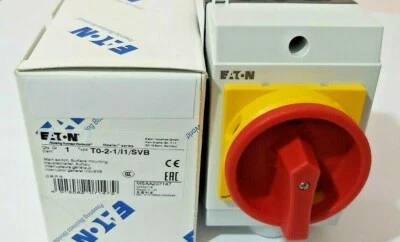 Eaton Moeller T0-2-1/I1/SVB Main Switch,Surface Mounting, 3 Pole, 20A