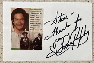 Tom Pelphrey Signed / Inscribed Index Card 4”X6” Jonathan On Guiding Light Ozark - Picture 1 of 1