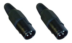 (2er-Pack) Procraft PC-TX006 3-Pin Stecker XLR Lo-Z Kabelmontage Stecker - SCHWARZ - Bild 1 von 1