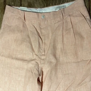 banana republic pants men 33 X 32 New $200 Linen Pink - Picture 1 of 7