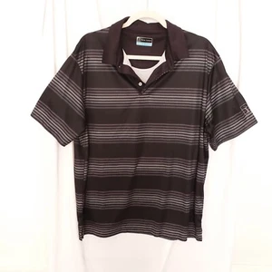 PGA Tour schwarz grau gestreiftes Golfshirt mit Kragen Größe Large - Bild 1 von 14