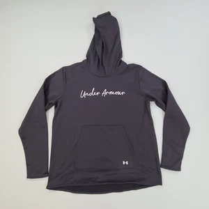 Under Armour Sweater Womens Large Black Hoodie Sweatshirt Pullover Casual Ladies - Picture 1 of 9