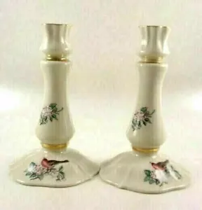 Lenox China SERENADE Elegant Pair 7 1/8" Candlesticks - Picture 1 of 4