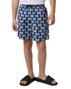 Psycho Bunny Colchester Swim Trunks Boys M 10-12 Blue Multi Elastic Waist PullOn - Picture 1 of 17