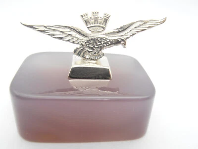 Aeronautica Militare Italiana :  Aquila in Argento 925 e Agata - Fermacarte - Immagine 1 di 4